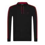 Idiosyncratic Hoodie // Black + Red (M)