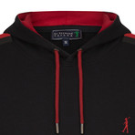 Idiosyncratic Hoodie // Black + Red (M)