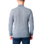Wool Mock TurtleShirt Sweater // Gray Melange (XL)