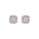 Estate 18k White Gold Diamond Earrings