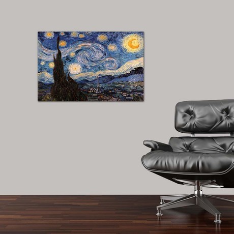 The Starry Night by Vincent van Gogh (26"W x 18"H x 0.75"D)