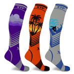 California Dreams Knee High Compression Socks (3 Pairs) (Small / Medium)