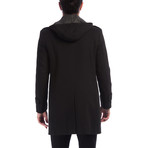 Lapel Hooded Overcoat // Black (S)