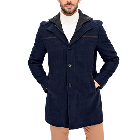 PLT8360 Overcoat // Dark Blue (XL)