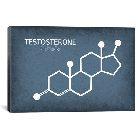 Testosterone Molecule (26"W x 18"H x 0.75"D)
