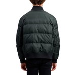 Down Quilted Bomber // Evergreen (XS)