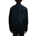 Light Fill Patched Bomber // Black (M)
