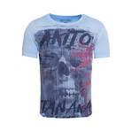 Fight For Skull T-Shirt // Turquoise (L)
