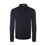 Long-Sleeve Polo Shirt // Black (XL)