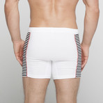 Harrison Boxer Briefs // White + Black (L)