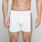 Harrison Boxer Briefs // White + Black (L)