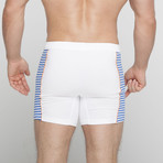 Harrison Boxer Briefs // White + Blue (L)