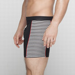 Harrison Boxer Briefs // Black + White (XL)