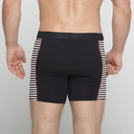 Harrison Boxer Briefs // Black + White (XL)