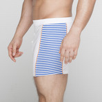 Harrison Boxer Briefs // White + Blue (L)