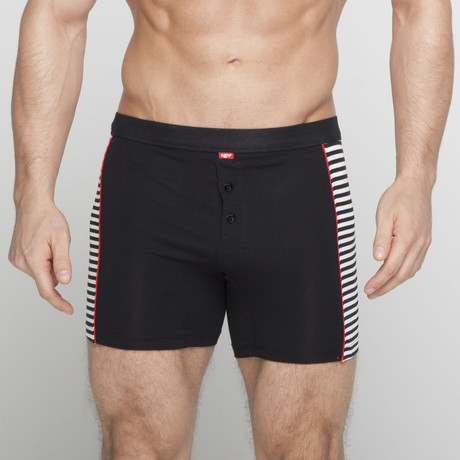 Harrison Boxer Briefs // Black + White (S)