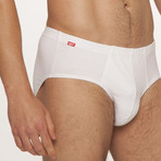 Wilson Classic Briefs // White // 2-Pack (S)