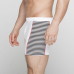 Harrison Boxer Briefs // White + Black (L)