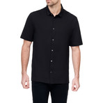 Short-Sleeve Button-Up Shirt // Black (S)