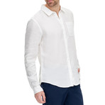 Linen Button-Up Shirt // White (S)