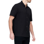 Short-Sleeve Button-Up Shirt // Black (S)