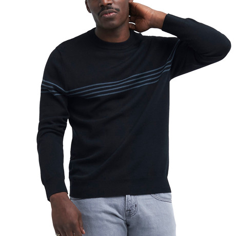 Scoop Neck Sweater // Black + Charcoal (S)