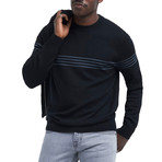 Scoop Neck Sweater // Black + Charcoal (S)