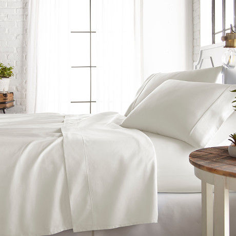 800 Thread Count Cotton Blend Sheet Set// Ivory (Twin)