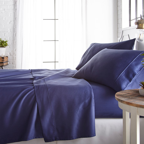 800 Thread Count Cotton Blend Sheet Set // Navy (Twin)