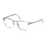 Unisex Round Eyeglasses // Silver Clear