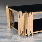 Mauris Rectangular Coffee Table // Rose Gold