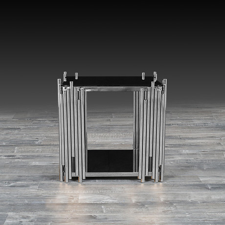 Mauris Square End Table // Silver