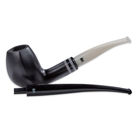 Stanwell Black & White Smooth Pipes // 403 // Blowfish Bent