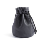 Leather Jewelry Pouch // Black