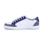 Narol Leather Sneakers // White + Blue (Euro: 39)