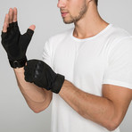 Yellowstone Fingerless Gloves // Black (Medium)