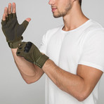 Yellowstone Fingerless Gloves // Olive (Medium)