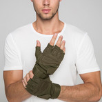 Tactical Half Finger Gloves // Olive (Medium)