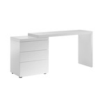 Addison Office Desk (High Gloss White Lacquer)