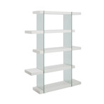 Genesis Bookcase // High Gloss White Lacquer (29" Height)