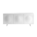 Stella Buffet (White Lacquer + Brushed Stainless Ste)