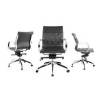 Claire Arm Office Chair (Black + Chrome)