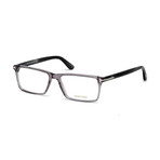 Unisex Rectangular Eyeglasses // Transparent Gray