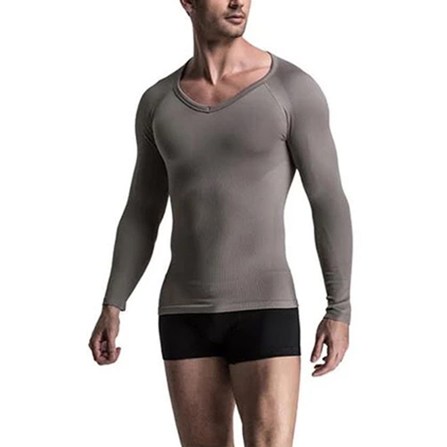 Men’s Compression Long Sleeve Shirt // Gray (Small) - Tagco ...