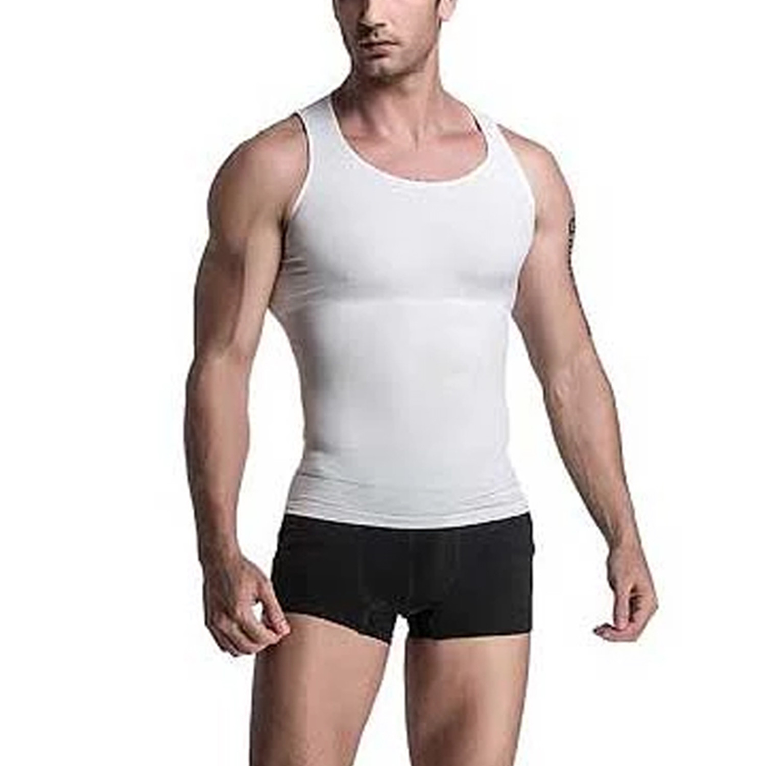2-in-1 Compression and Posture Support Shirt // White (Small) - Extreme ...