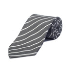 Ermenegildo Zegna // Couture Silk Striped Tie // Black + White