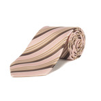 Ermenegildo Zegna // Silk Striped Tie // Pale Pink