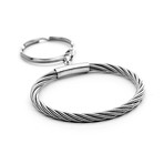 Guitar String Keychain // Silver