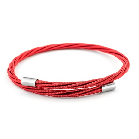 Rock Star Guitar String Bracelet // Red