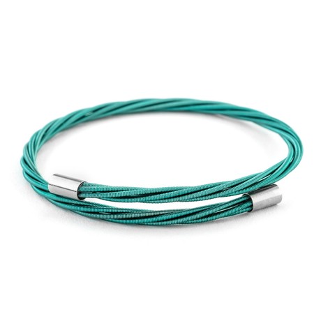 Totally Guitar String Bracelet // Teal